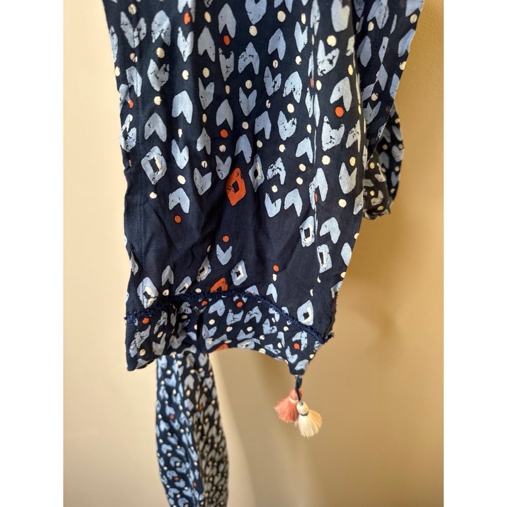Poupette St Barth Navy Geometric Print Jumpsuit Size Large - Picture 6 of 7